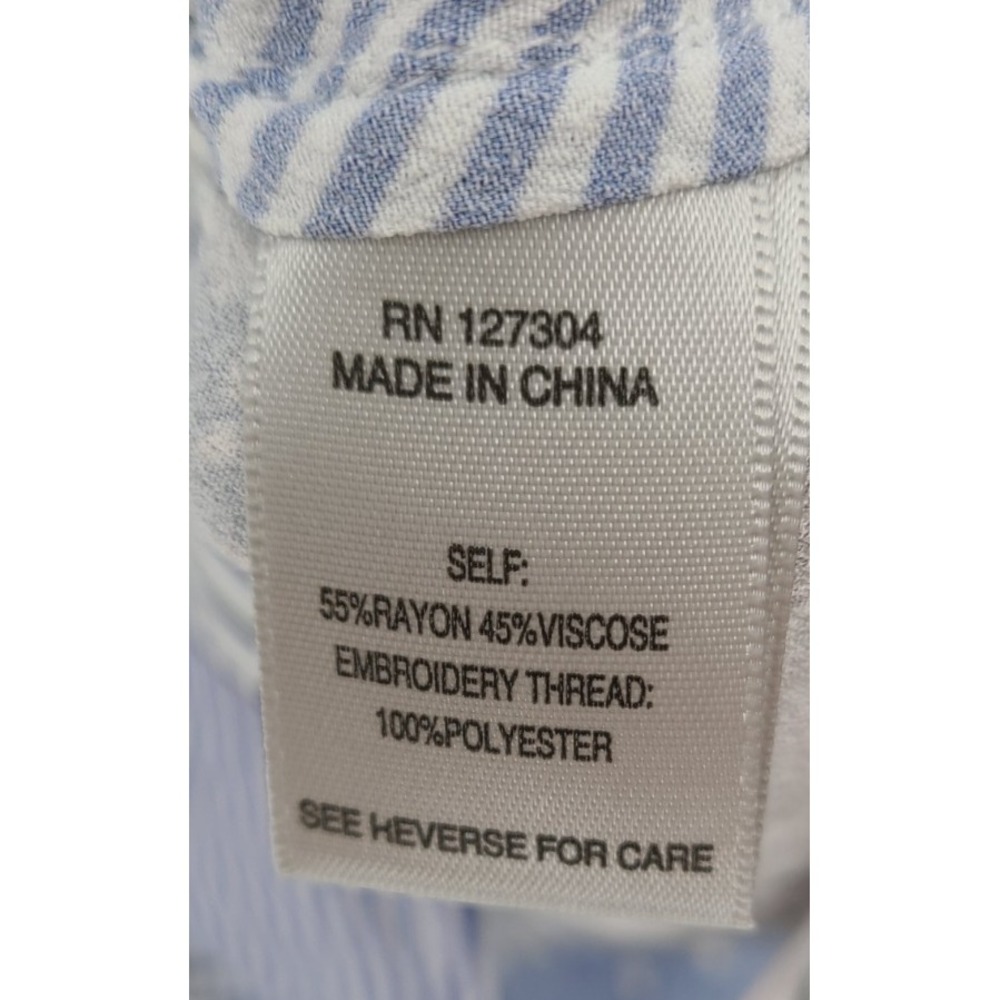 John Mark Patchwork Embroidered Shirt Pm Boho Cot… - image 8